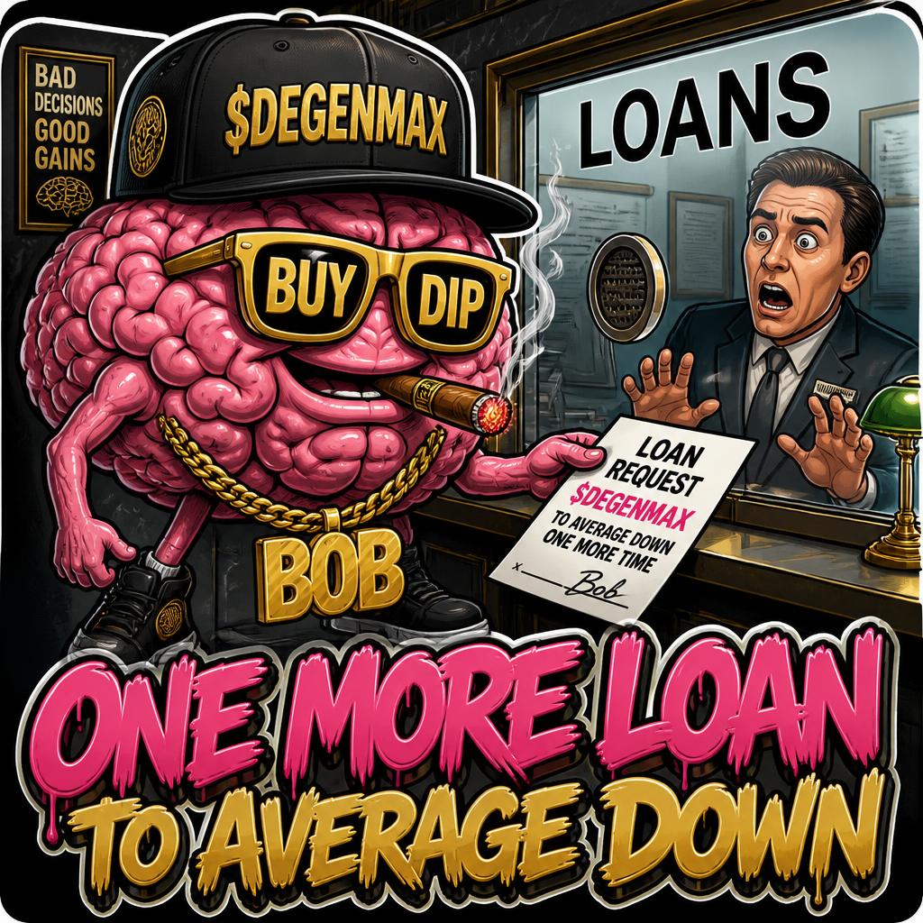 Brainrot Bob asking a bank teller for a loan