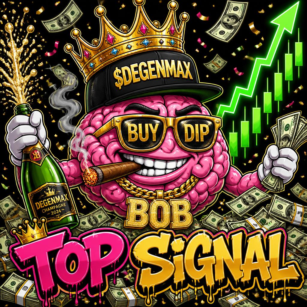 Brainrot Bob spraying champagne with money raining down